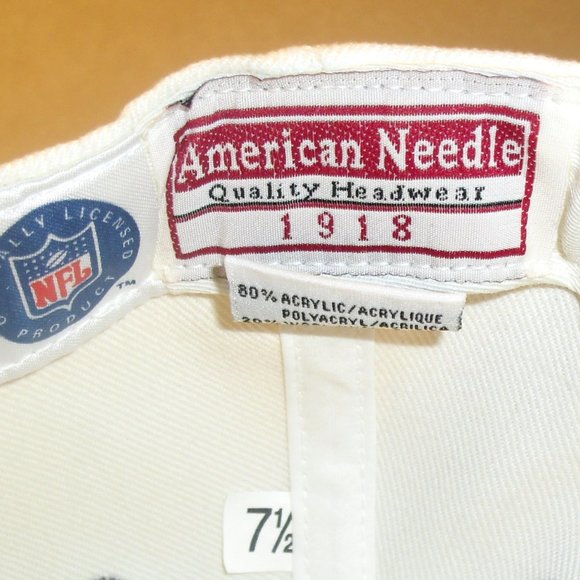 Cleveland Browns All White American Needle Vintage 90s Fitted hat sz. 7 … - Picture 3 of 4